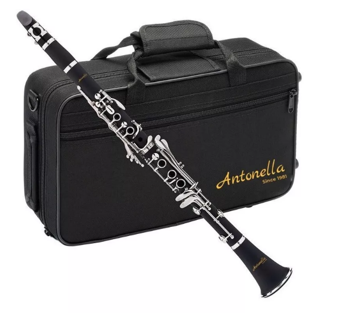 Clarinete 17 Chaves Si Bemol C/ Estojo Antonella