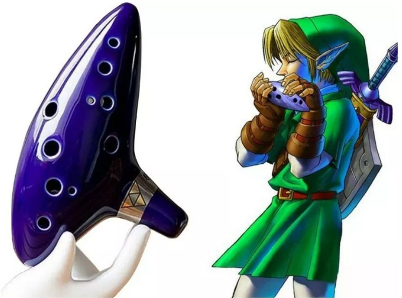 Ocarina Of Time The Legend Of Zelda 12 Furos Cerâmica Barato